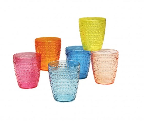 Brandani Brio Waterglazen - Set van 6 stuks - SAN- Kunststof - 350 ml
