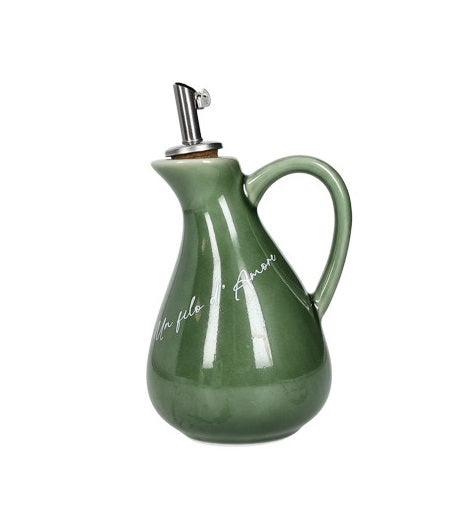 Brandani D'amore Olijfolie Flesje - Groen - Porselein - 250 ml