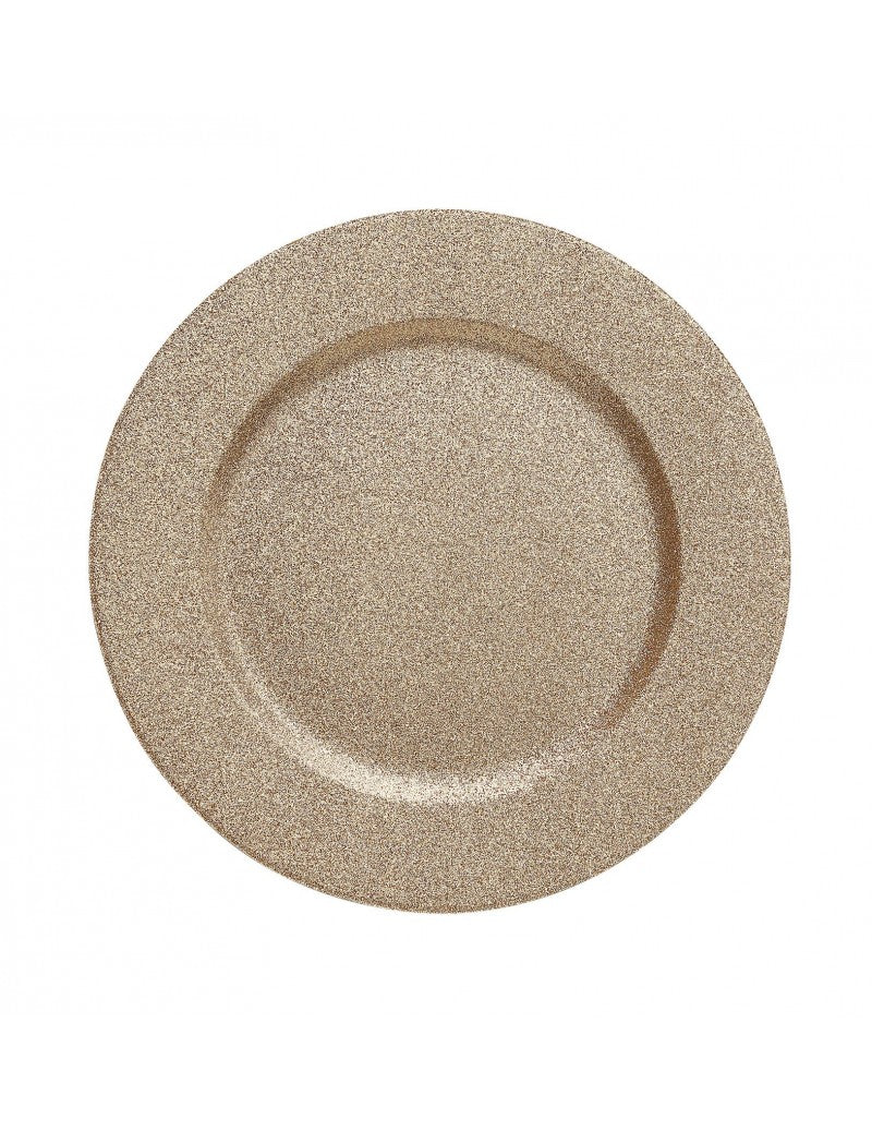 Brandani Onderbord - Goudkleurig/Glitter - Kunststof - Ø 33 cm