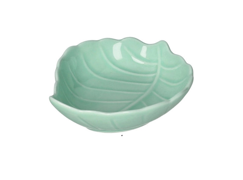 Brandani Foglia Schaaltje - Lichtgroen - Porselein - 10,5 cm x 8,5 cm