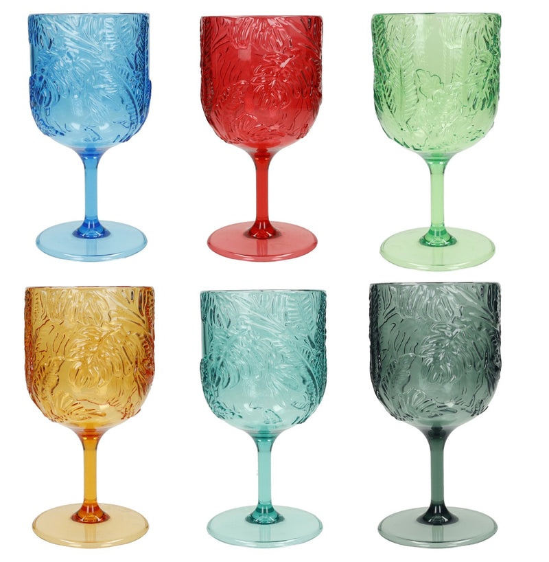 Brandani Tropical Wijnglas - Blauw - Acryl - 500 ml