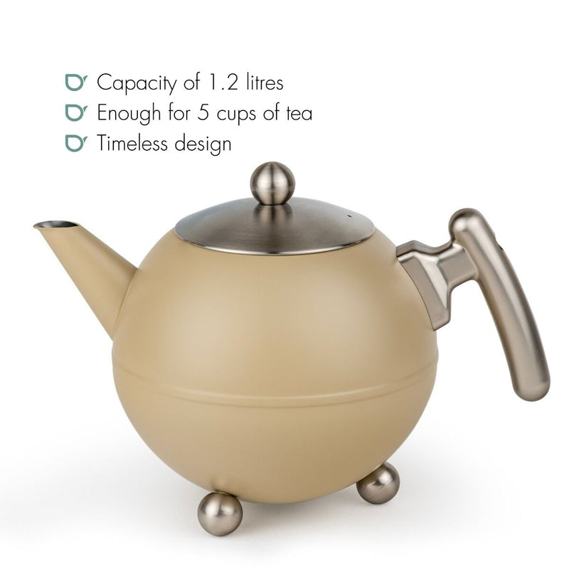 Bredemeijer Duet® Bella Ronde Theepot - Taupe - 1,2 ltr.