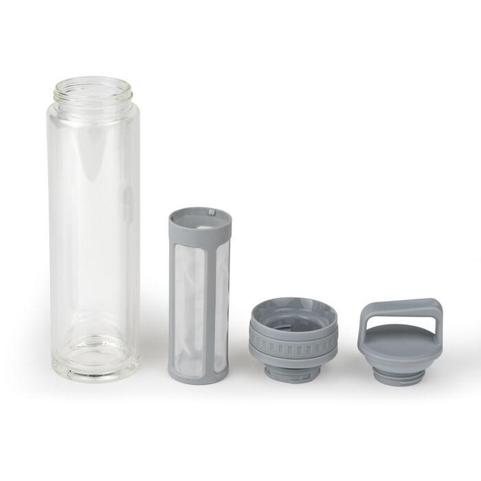 Leopold Vienna Moshi Cold Brew Infuser Bottle - Glas - Grijs - 400 ml