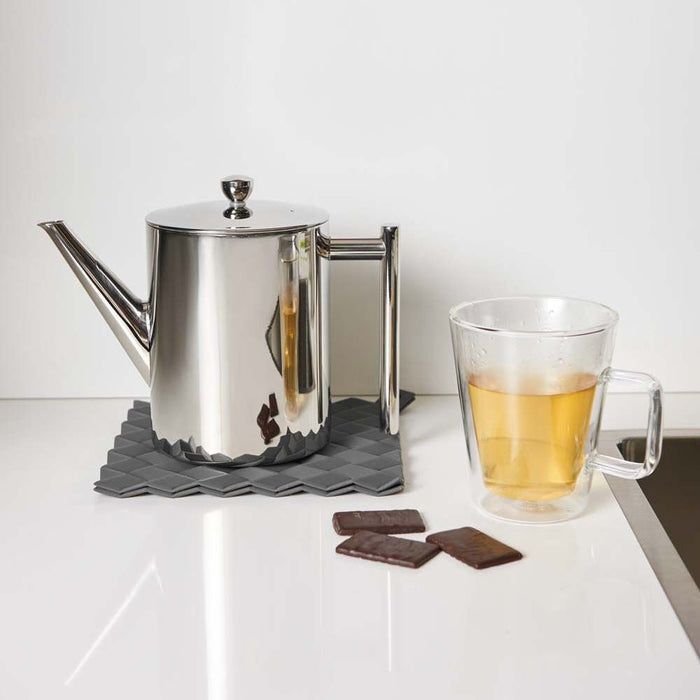 Bredemeijer Minuet® Cylindre Theepot - Glanzend Zilverkleurig - 1,2 ltr.