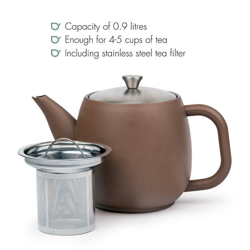 Bredemeijer Vera Theepot - Donkerbruin - 900 ml