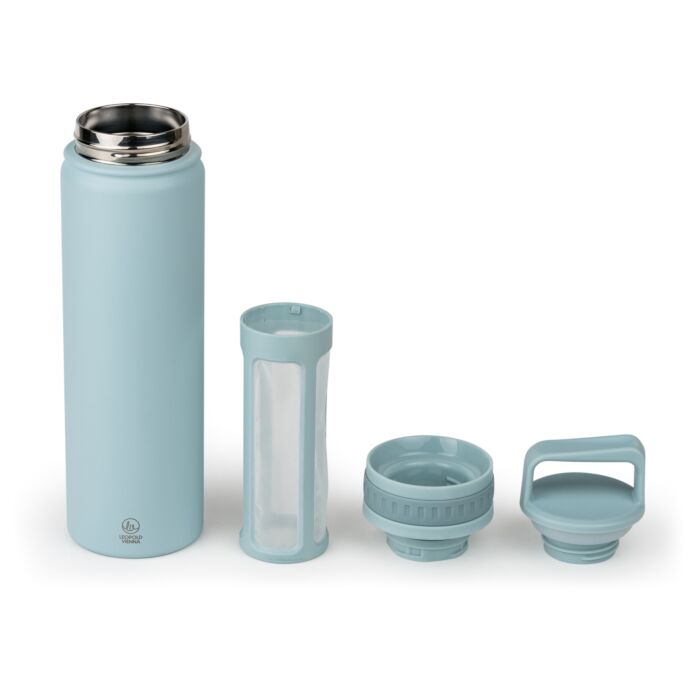 Leopold Vienna Moshi Cold Brew Infuser Bottle - RVS - Mint - 600 ml