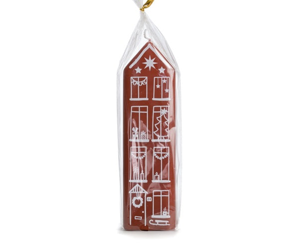 BY KIMMI Kerst Huis Kaars - Clay - 20 cm