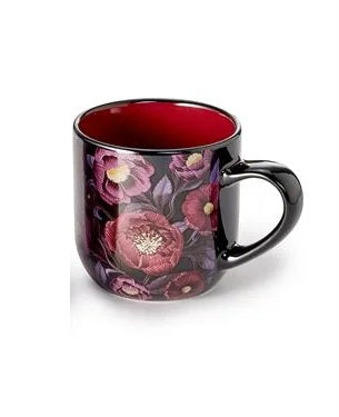ChaCult Mystic Flower Beker - Buitenkant Bloemen - New Bone China - 400 ml