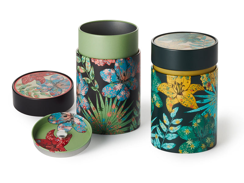 Eigenart Rustic Flower Theeblik - Groen - Metaal - 150 gram