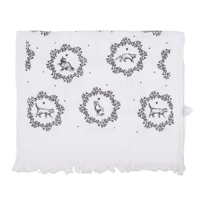 Clayre & Eef Gastendoekje - Katten - 100% Katoen -  40 cm x 66 cm