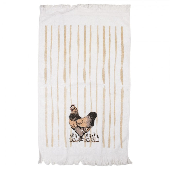 Clayre & Eef Gastendoekje - Kip - 100% Katoen -  40 cm x 66 cm