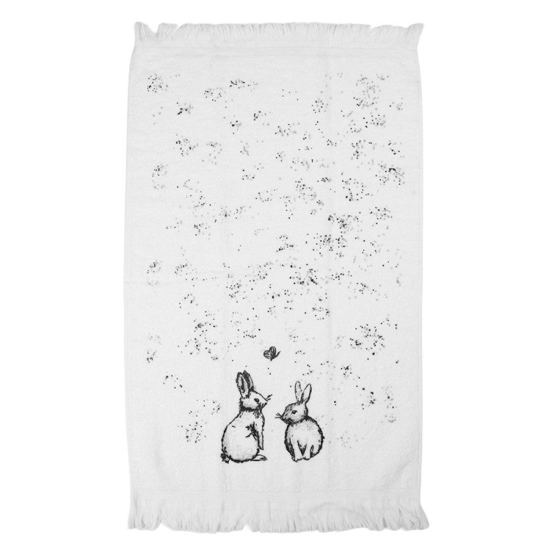 Clayre & Eef Gastendoekje - Konijnen - 100% Katoen -  40 cm x 66 cm