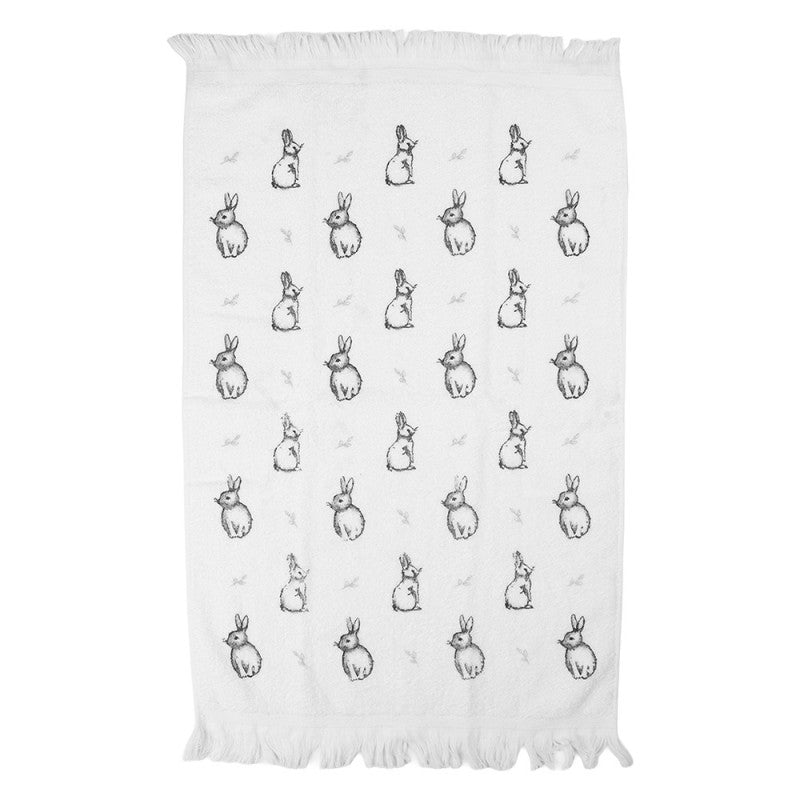 Clayre & Eef Gastendoekje - Konijntjes - 100% Katoen -  40 cm x 66 cm