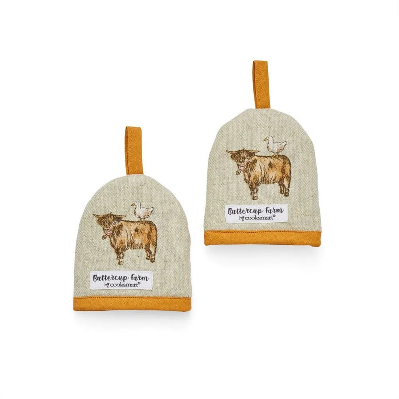 Cooksmart Buttercup Farm Set van 2 Eierwarmers - 100% Katoen