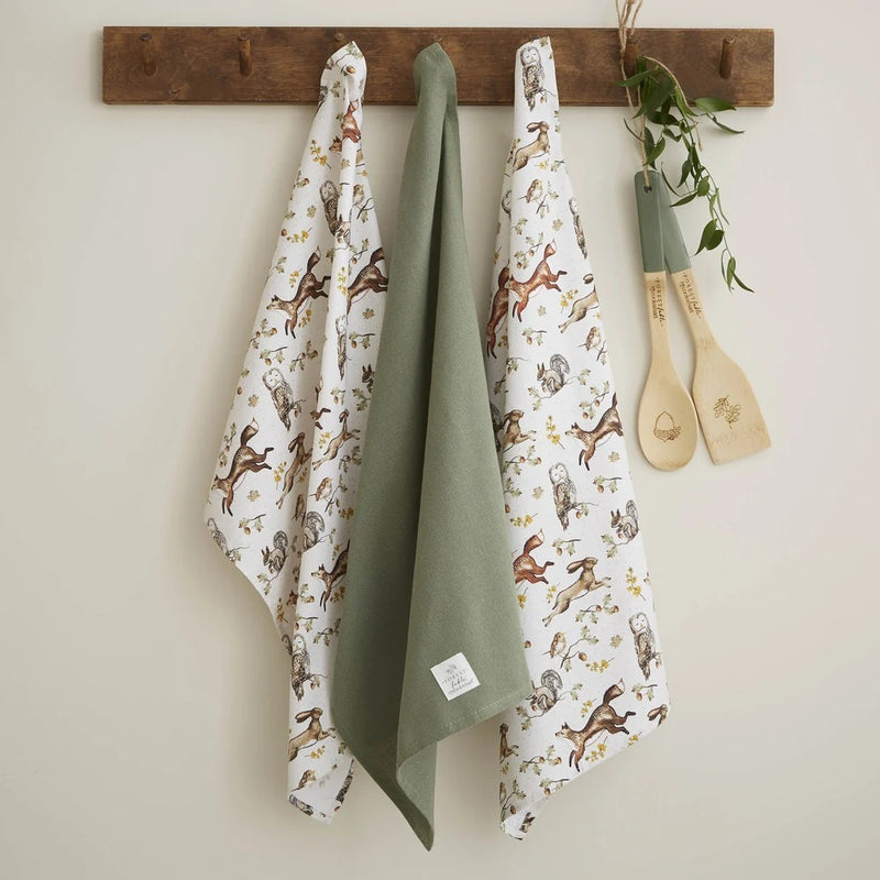 Cooksmart Forest Fable Theedoek - Set van 3 Stuks - 45 cm x 65 cm