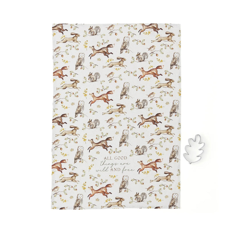 Cooksmart Forest Fable Theedoek met Koekjesvorm - 65 cm x 45 cm