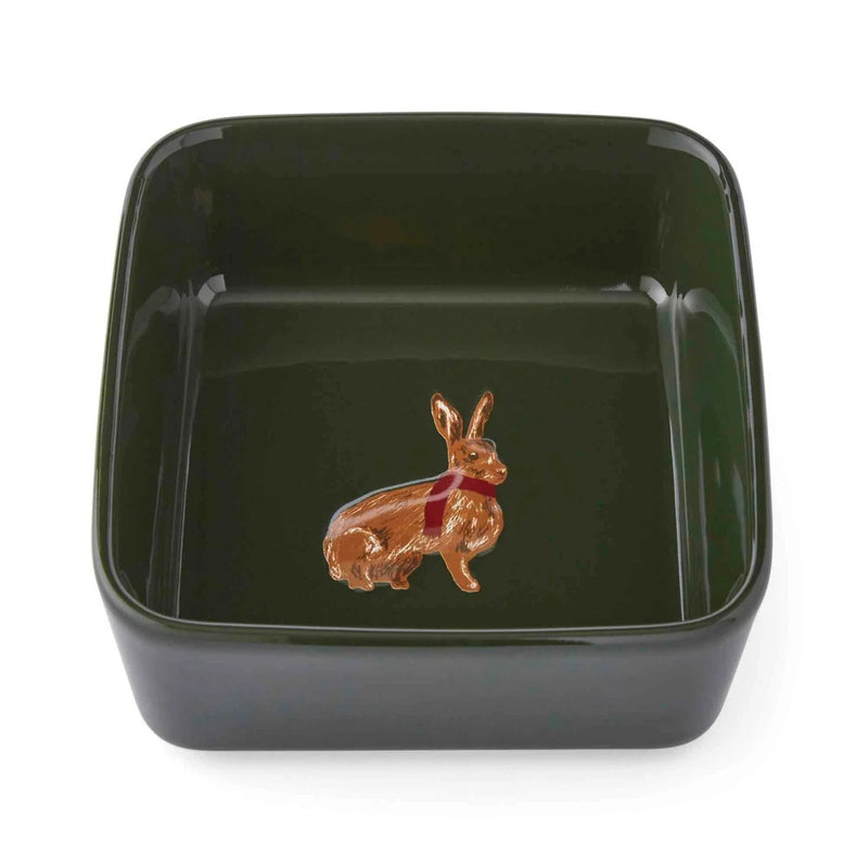 Cooksmart Heritage Hare Schaaltje - Groen - Aardewerk - 15 cm x 15 cm x 5 cm