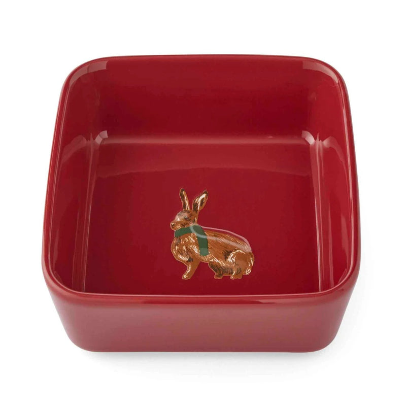 Cooksmart Heritage Hare Schaaltje - Rood - Aardewerk - 15 cm x 15 cm x 5 cm