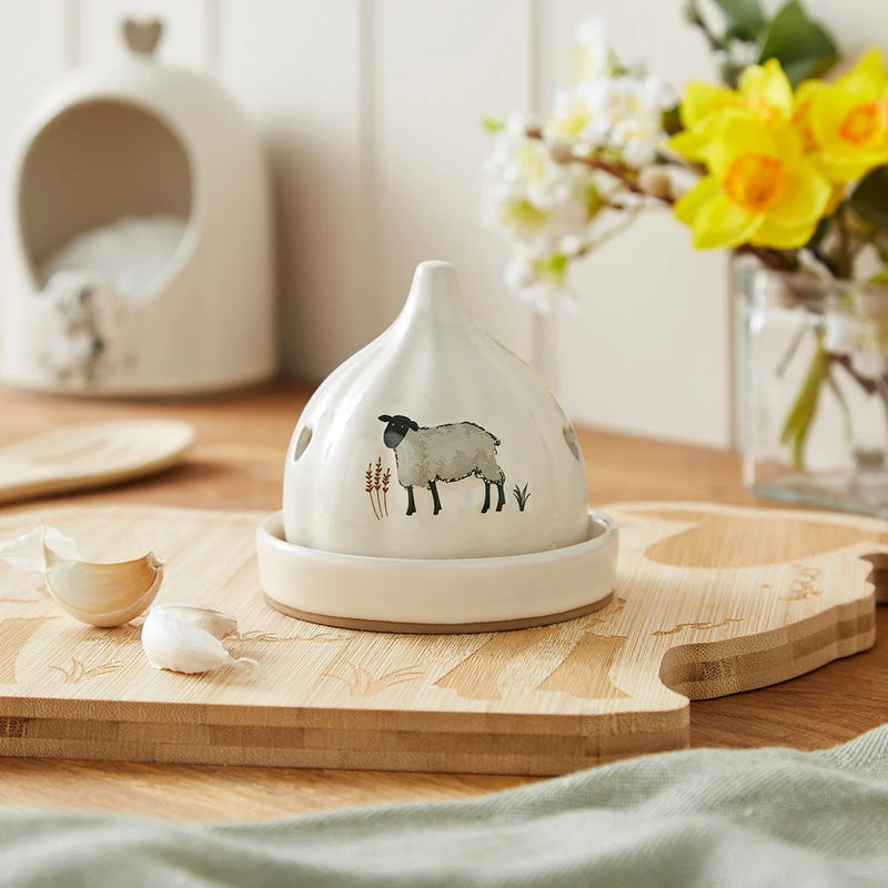 Cooksmart Highland Sheep Knoflookpot - Aardewerk - Ø 9,5 cm