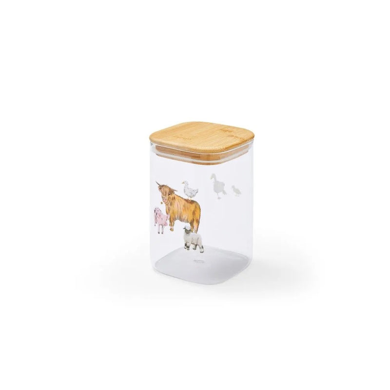 Cooksmart Buttercup Farm Voorraadpot - Glas/Bamboe - 1 ltr.