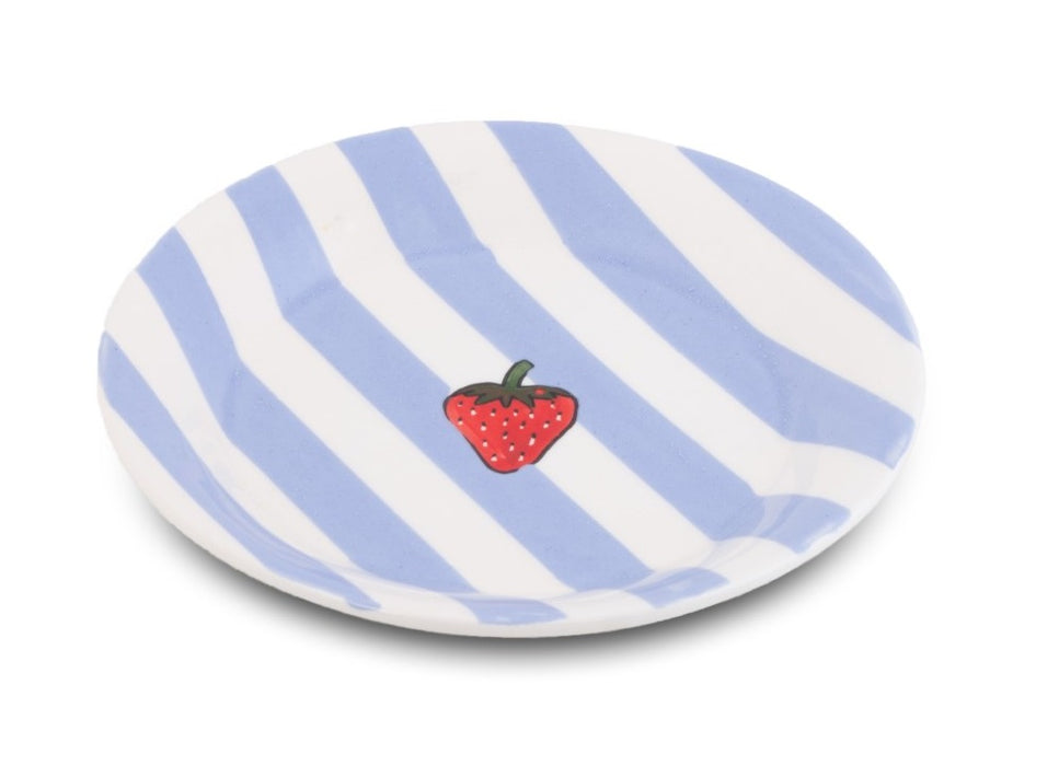 Dishes & Deco Fruity Bord - Aardbei - Aardewerk - Ø 20 cm