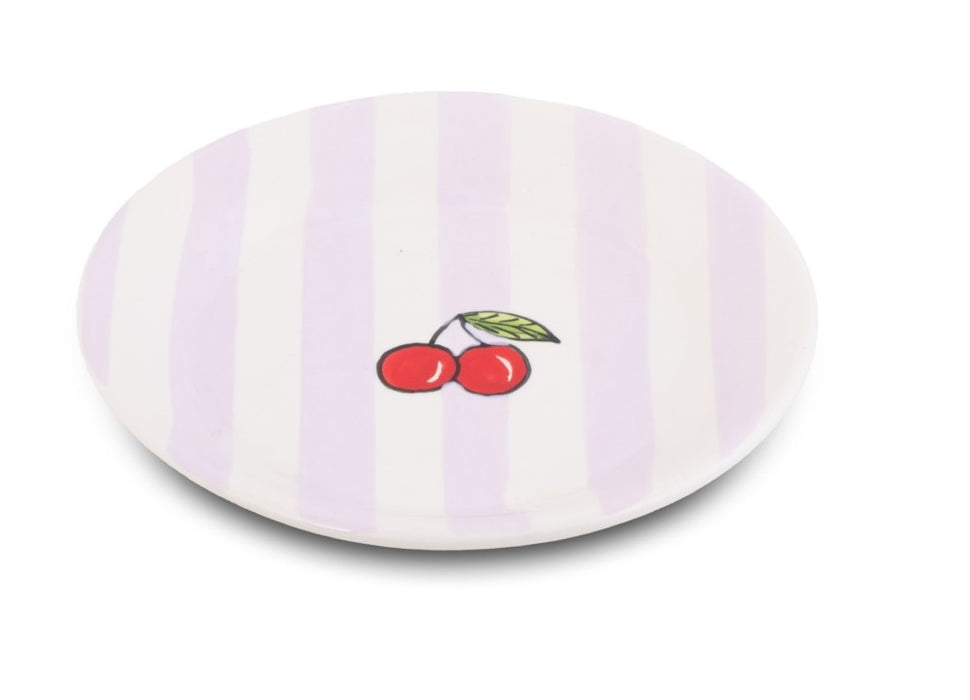 Dishes & Deco Fruity Bord - Kers - Aardewerk - Ø 20 cm