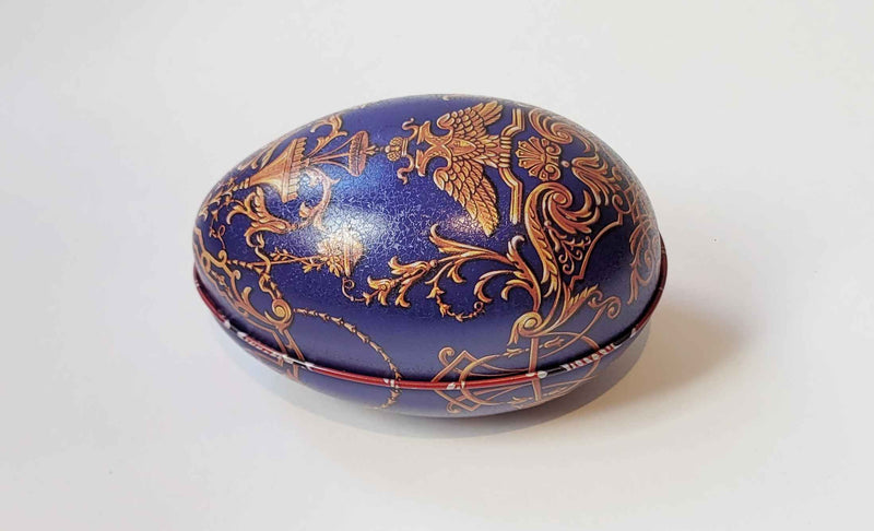 Fabergé Ei Heritage Blikje - Donkerblauw - Metaal - 11 cm x 6,9 cm x 7,1 cm