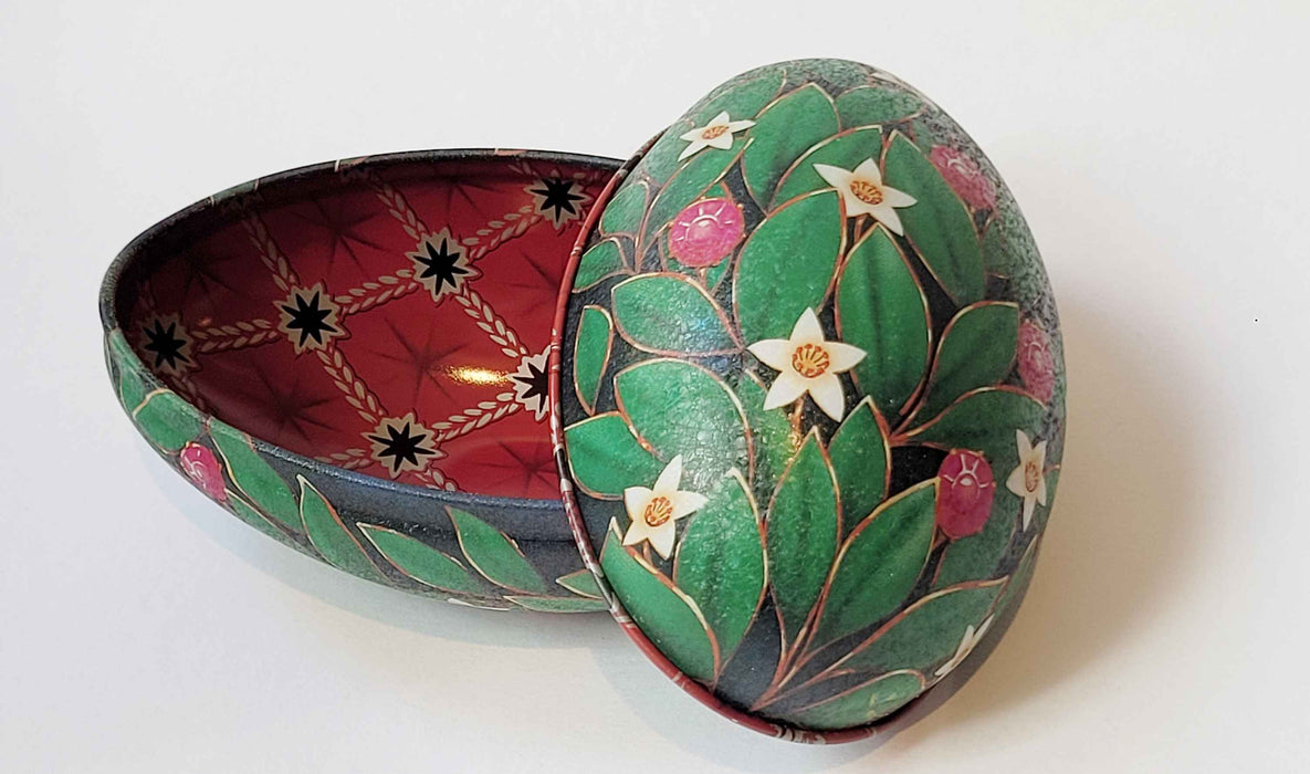 Fabergé Ei Heritage Blikje -  Groen  - Metaal - 11 cm x 6,9 cm x 7,1 cm