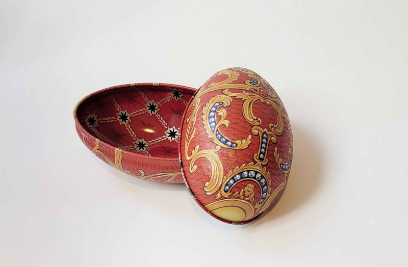 Fabergé Ei Heritage Blikje - Rood - Metaal - 11 cm x 6,9 cm x 7,1 cm