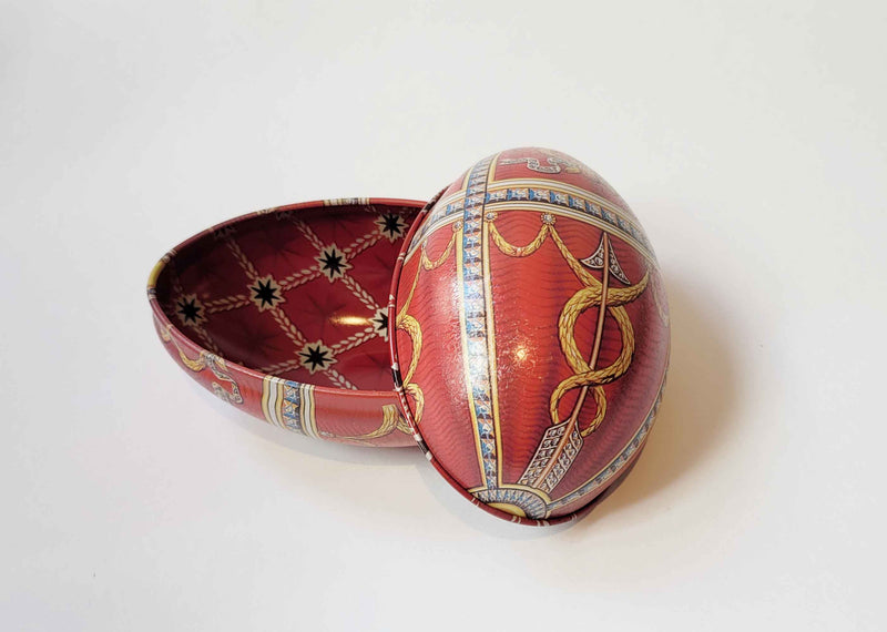 Fabergé Ei Heritage Blikje - Rood - Metaal - 11 cm x 6,9 cm x 7,1 cm