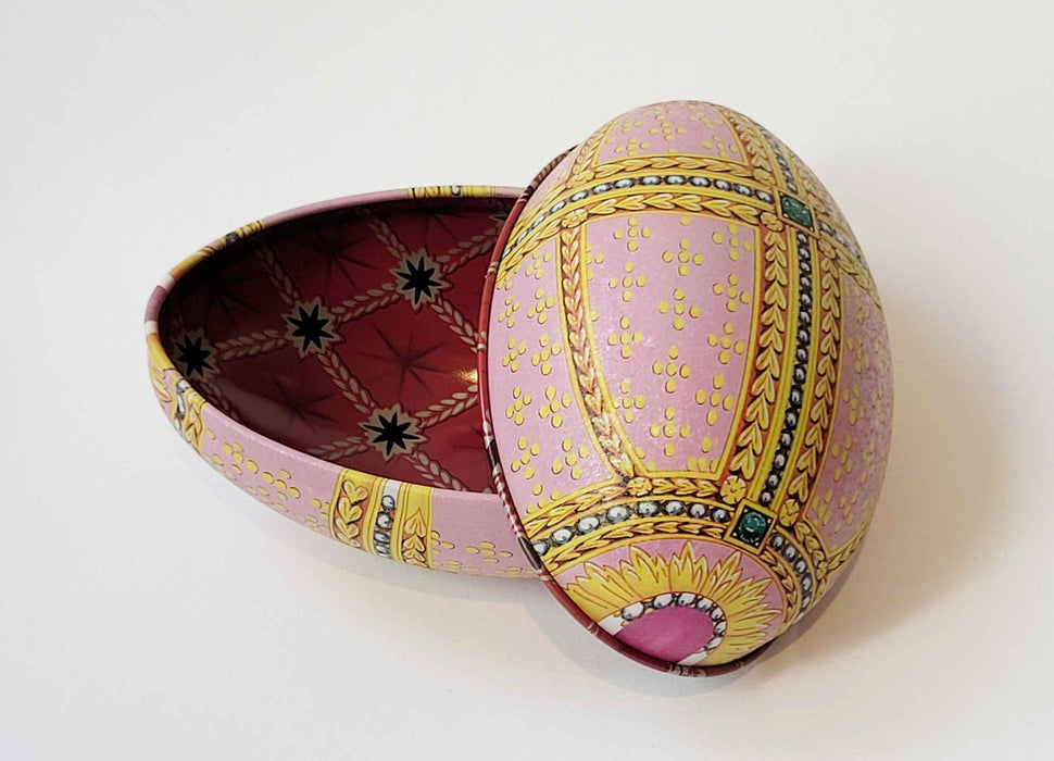 Fabergé Ei Heritage Blikje -  Rose - Metaal - 11 cm x 6,9 cm x 7,1 cm