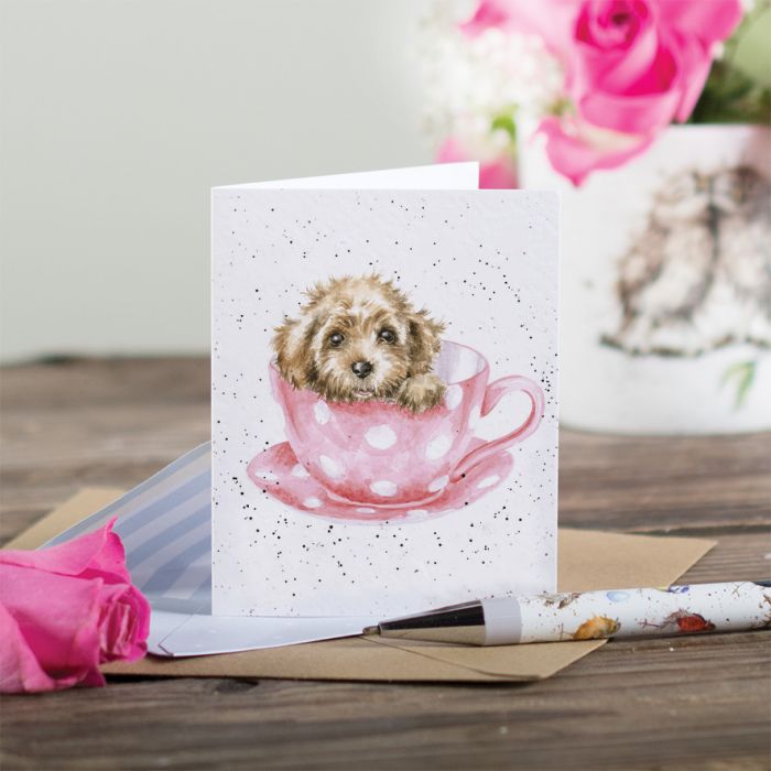 Wrendale Designs Teacup Pup Kaartje