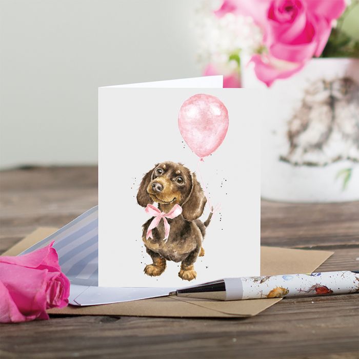Wrendale Designs Girl Sausage Kaartje