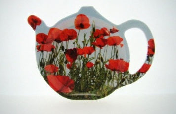 Geharo Theetip - Klaproos - Melamine - 13 cm x 13 cm