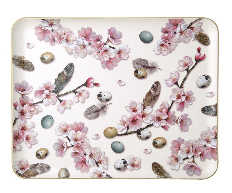 IHR Beautiful Sakura Dienblad - Wilgenhout - 36 cm x 28 cm x 1,5 cm