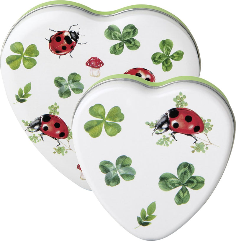 IHR Lucky Ladybugs Blikje - Groot - Metaal - 12 cm x 11 cm x 4 cm