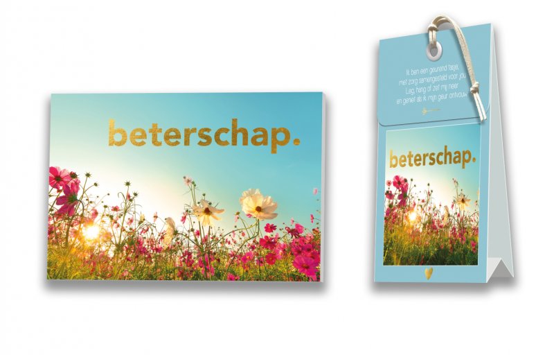 Kaart met Geurtasje - Beterschap