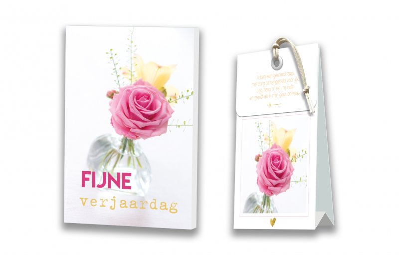 Kaart met Geurtasje - Fijne verjaardag