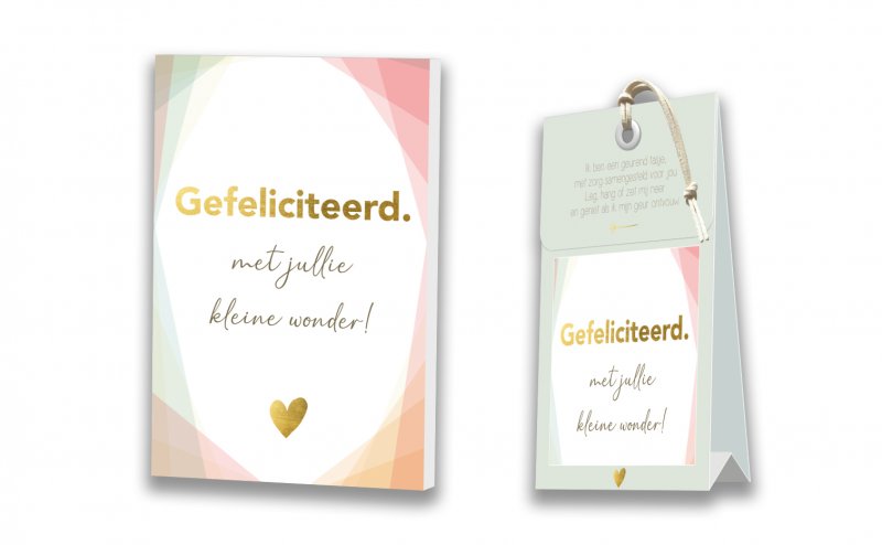 Kaart met Geurtasje - Gefeliciteerd met jullie kleine wonder!