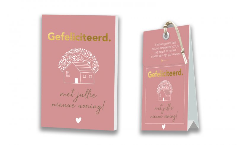 Kaart met Geurtasje - Gefeliciteerd met jullie nieuwe woning!