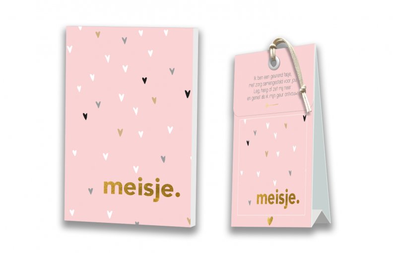 Kaart met Geurtasje - Meisje