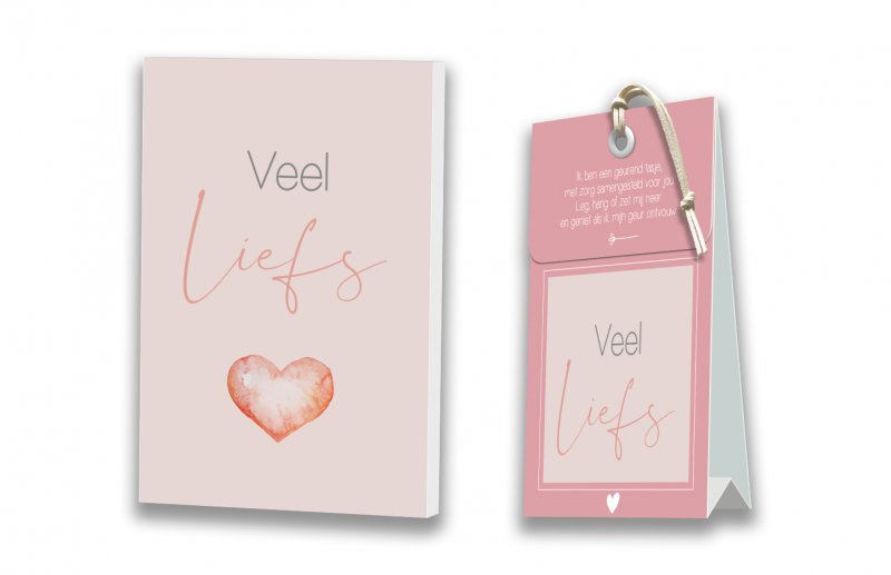 Kaart met Geurtasje - Veel liefs