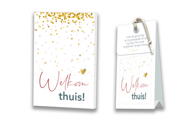 Kaart met Geurtasje - Welkom thuis