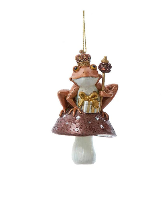 Kurt S. Adler Enchanted Forest Frog Ornament - Lichtbruine Kikker