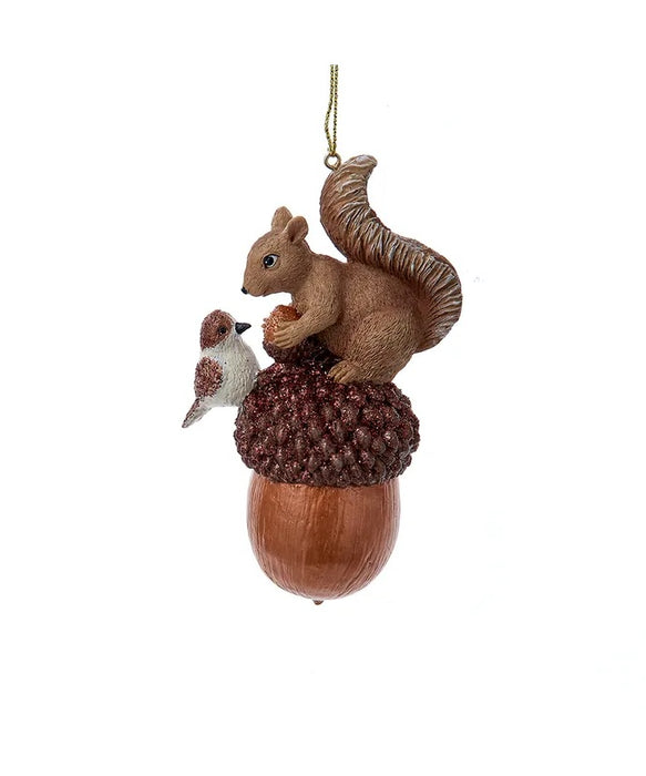 Kurt S. Adler Enchanted Eekhoorn met Vogel Ornament