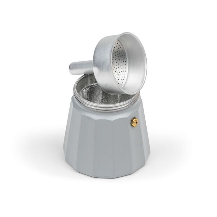 Leopold Vienna Espressomaker Moshi - Grijs - RVS/Aluminium - 6 kopjes
