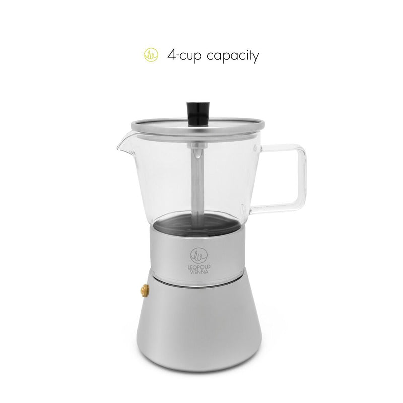 Leopold Vienna Espressomaker Otto - RVS - 4 kopjes