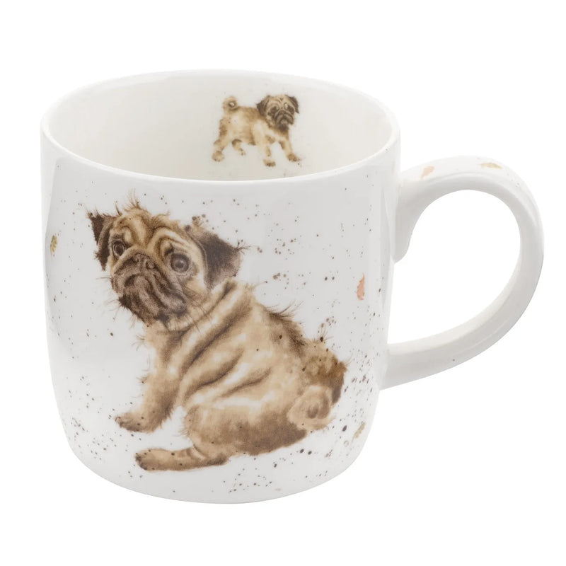 Wrendale Designs Pug Love Beker - Fine Bone China - 300 ml