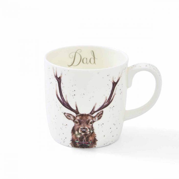 Wrendale Designs Dad Stag Beker - Hert - Fine Bone China - 400 ml