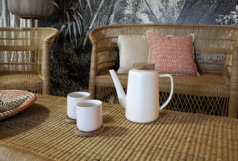 OGO Living Enzo Beker - Porselein/Hout - 250 ml